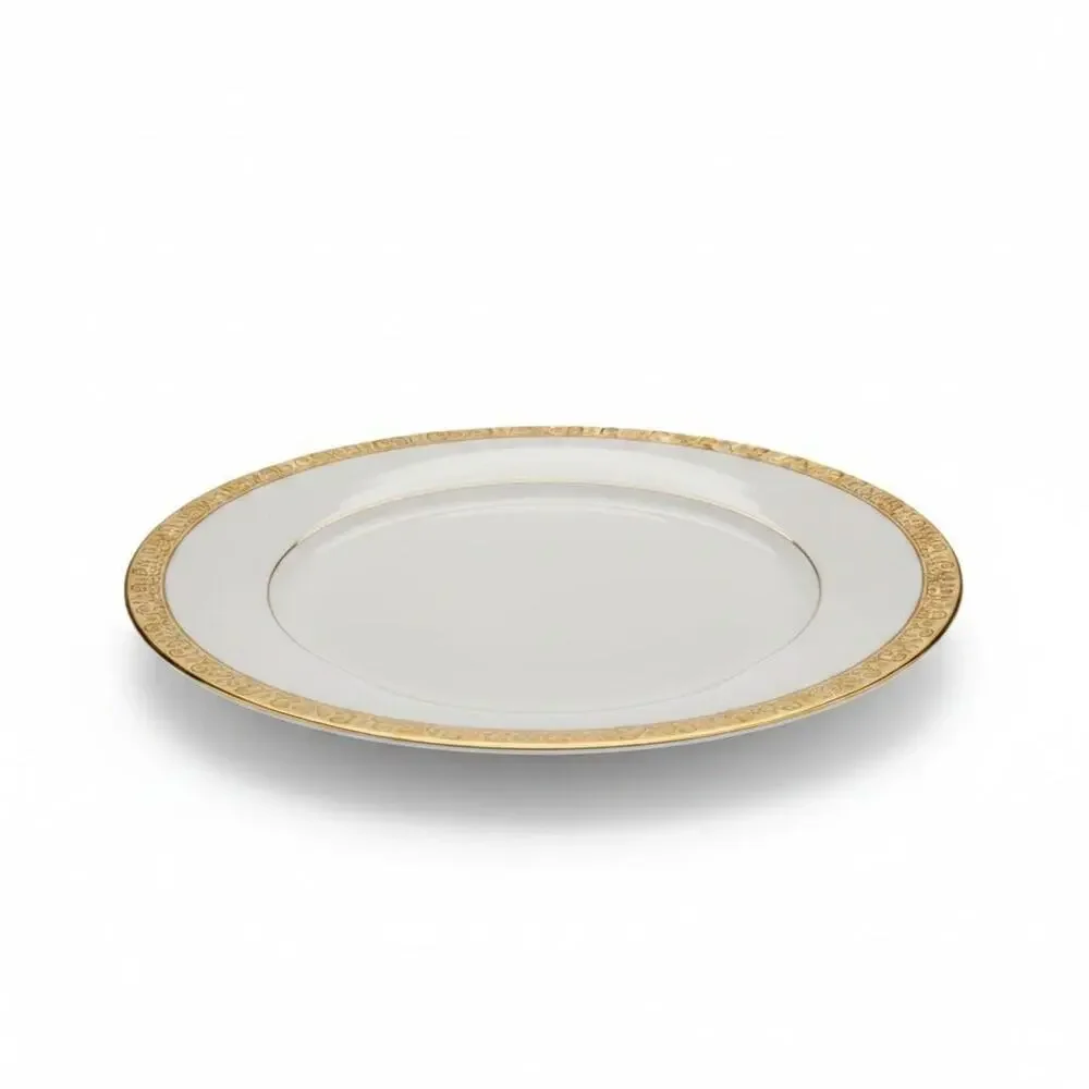 Royal Gallery Gold Vintage Dinner Plate White Porcelain Sri Lanka 1991 Macy
